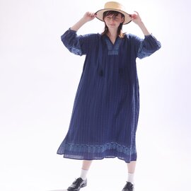 kelen｜コットンクロス 刺繍 デザイン ドレス “SPICA” lkl23hop2003-mn ワンピース 長袖
