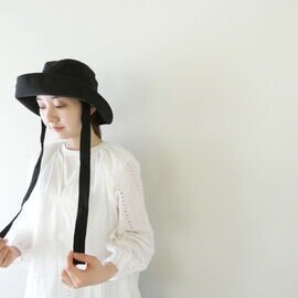 evam eva|linen strap hat(E231G121)エヴァムエヴァ