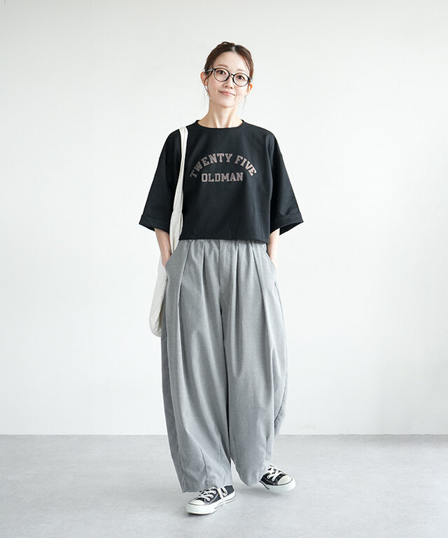 身長:164cm / カラー:70 ブラック×グレー / サイズ:F