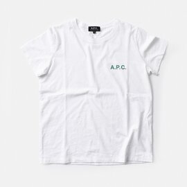 A.P.C.｜リサイクルジャージクルーネックTシャツ“T-SHIRT LEANNE” 23222-1-90251-kk Tシャツ ロゴT アーペーセー