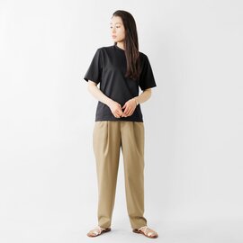 CINOH｜コットン クルーネック コンパクト Tシャツ “REFINA COMPACT T-SHIRT” 24scu003-yh