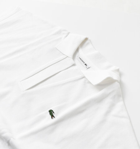 LACOSTE｜コットン スキッパーカラー デザイン 半袖 ポロシャツ pf402lj-99-kk