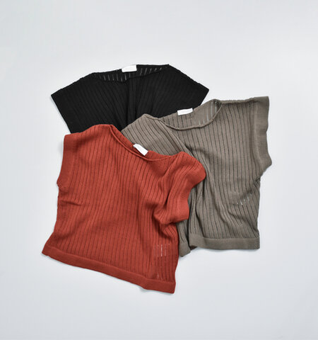 NIDO|コットンヤーン クロップベスト “CROP VEST” crop-vest