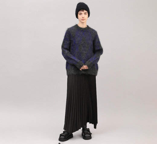 SACRA|SACRA サクラ 125530081 ジャカードニットプルオーバー MOHAIR PLAID JACQUARD TOP