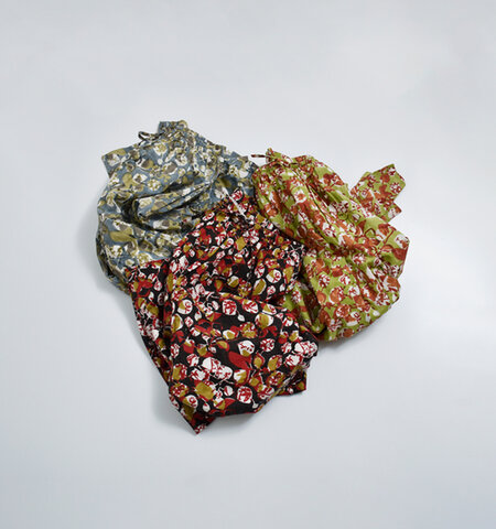 LILOU+LILY|ブロックプリント ワイドパンツ 2508gh-0108