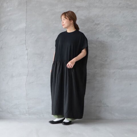 sabbatum|バイファブリックロングワンピース
