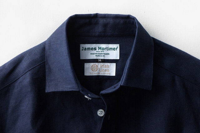 James Mortimer（ジェームスモルティマー）アイリッシュリネンシャツ