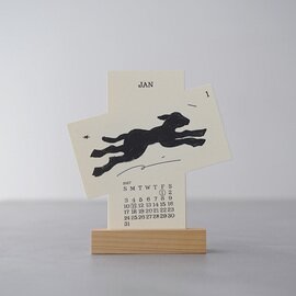 幻日堂|Running 干支カレンダー 未 ひつじ 羊 卓上カレンダー 雑貨 文具 2027年 ETO-27 ゲンニチドウ