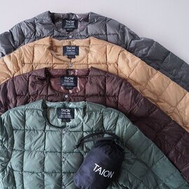 TAION|ベーシック クルーネックボタン インナーダウンジャケット