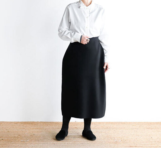 mizuiro ind|mizuiro ind ミズイロインド 4-260055 シードステッチAラインスカート