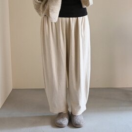 sisam|リラックスな着心地のキレイめパンツ【コクーンパンツ】【オーガニックコットン】【旅行におすすめ】 / OCギャザーパンツ
