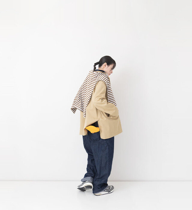 color : BROWN BORDER , model : 162cm