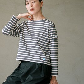 ORCIVAL|COTTON LOURD コットンロード クルーネック長袖プルオーバー カットソー ボーダー 無地 Tシャツ b611