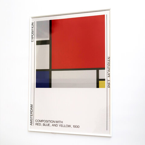 BAUHAUS｜Composition with red, blue, and yellow A2 White アートポスター