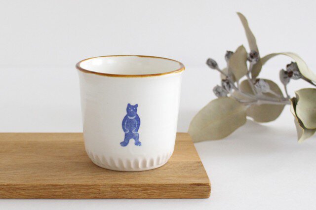 【うちる冬のWEB陶器市】原村俊之|クマのフリーカップ