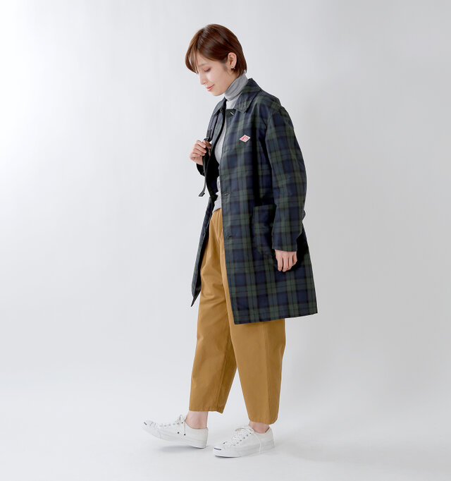 model yama:167cm / 49kg
color : black watch / size : 36