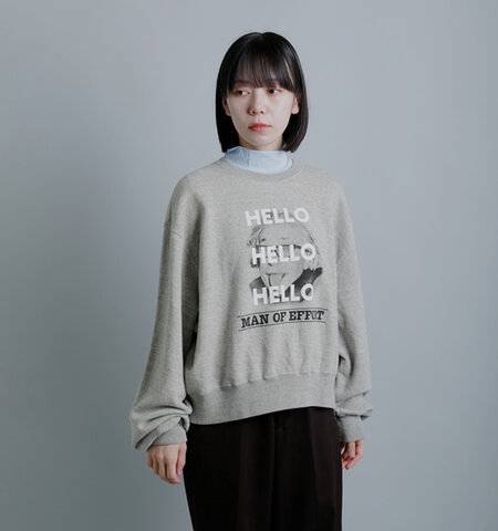 Oblada|HELLO グラフィックプリント スウェットシャツ s2510cu17