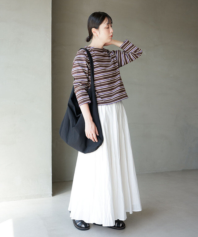 身長:165cm / カラー:BRUNETTE/IVORY/FIG / サイズ:2
