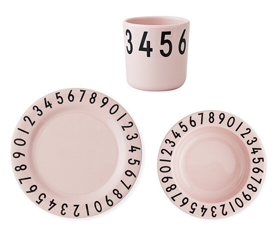 DESIGN LETTERS｜The Numbers Gift Box (Pink) ベビー 食器セット【出産祝い】