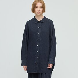 mizuiro ind|デニムワイドシャツ