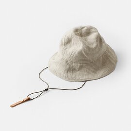 Nine Tailor｜リネン ハット “Canna Hat” n-1074-yo 帽子【2023ss先行受注】
