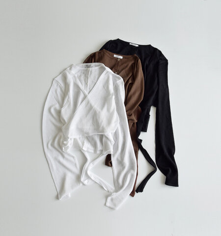 kiehtova|レイヤード シアー クロスカーディガン LAYERED SHEER CROSS CARDIGAN ktwr60