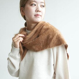 elegancese|Fur cashmere triangle scarf ファー カシミヤ トライアングル スカーフ ストール マフラー 226400073