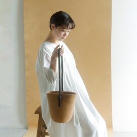 KAMARO’AN｜レザーハンドル バケツ型 バケット カゴ バッグ “Koreng Bucket Bag” koreng-bucket-bag-rf