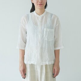 yuni｜コットンナイロン キャッチワッシャーショートシャツ　1701BL038241