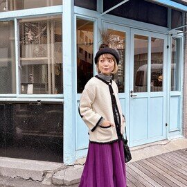 PONT DE CHALONS|【コーディネート特別価格】シェットランドバイカラージャケット