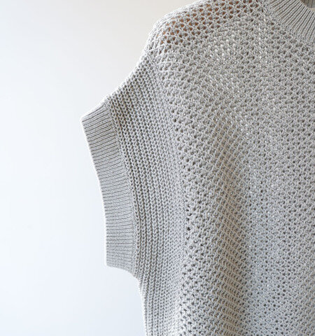 MidiUmi｜crew neck mesh pattern vest