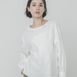 T.Tutie.|レースギャザーフリルブラウス/トップス・ブラウス・レース・フリル・綿麻・コットンリネン