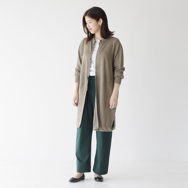 モデル: 157cm / 47kg
color:olive / size:38(フリーサイズ)