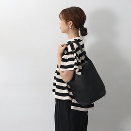 MARINE DAY|シボがキレイ カウレザーショルダーバッグ MINI HAUS ブラック キナリ kurashisha