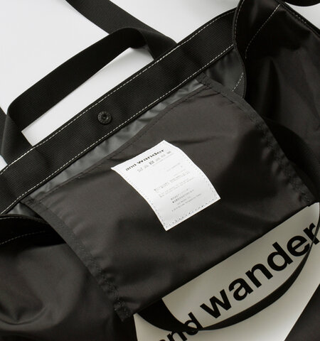 and wander｜コーデュラ ナイロン ロゴ トート バッグ large 574-3985120-ms