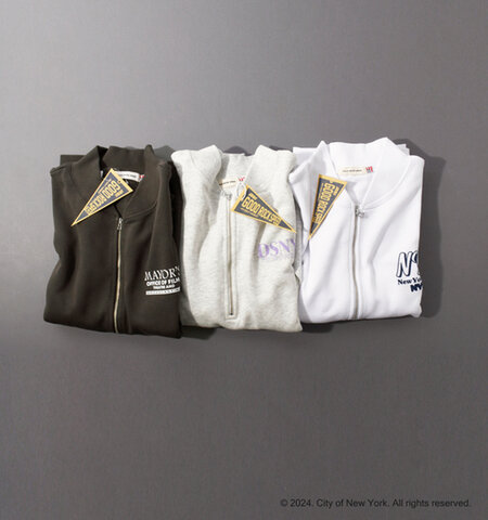 GOOD ROCK SPEED|コットン ロゴ プリント ハーフジップ 長袖 スウェット プルオーバー シャツ 24nyc201w-202w-203w-fn