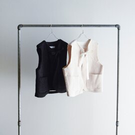 the last flower of the afternoon|コットン 刺繍 ベスト “幻の花 Embroidery vest” tlf-126-ve003-nc