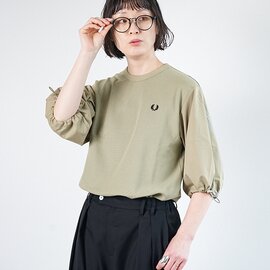 FRED PERRY｜Gathered Sleeve Pique T-Shirt ギャザースリーブピケTシャツ g7133