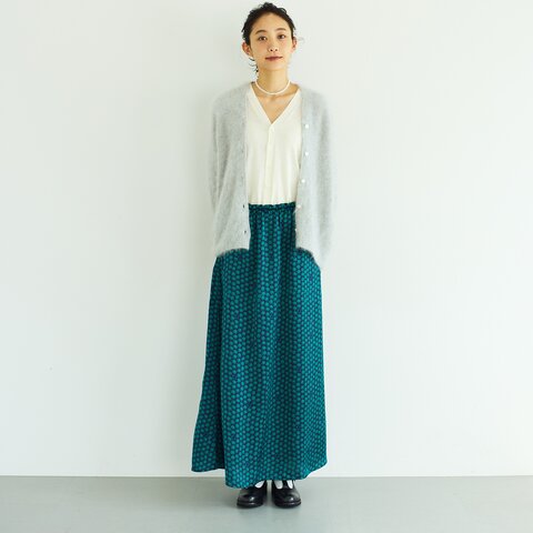 knrn.|ぱっと華やぐシルクライクスカート