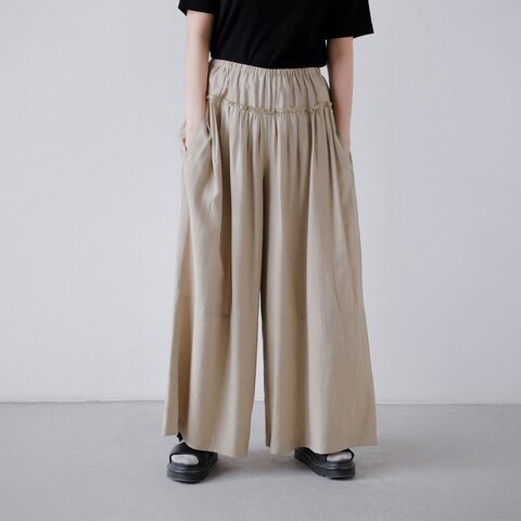 MARECHAL TERRE|ジョーゼット イージー タック パンツ zmt251pt027-kk