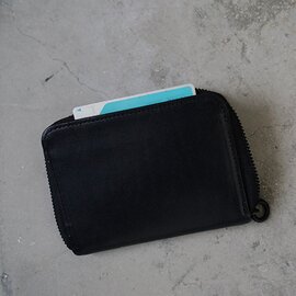 VU PRODUCT｜VU PRODUCT ヴウプロダクト cow leather zip wallet [BLACK] vu-product-B13 栃木ワックスレザージップウォレット
