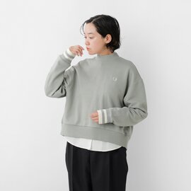 FRED PERRY｜ソフト コットン 裏毛 クルーネック スウェットシャツ “Knitted Trim Sweatshirt” g6121-mn
