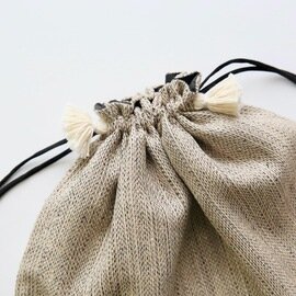 Suno&Morrison｜Silk Herringbone Drawstring Bag  [ バッグ・ポーチ ]【母の日ギフト】