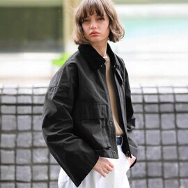 SACRA|SACRA サクラ 125502031 フィールドジャケット WAXED HIGH DENSITY CLOTH SHORT JACKET
