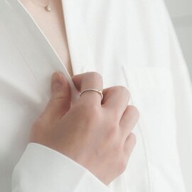 nibi|nibi tsunagu ring リング 1.5mm (SV/K18) A-002