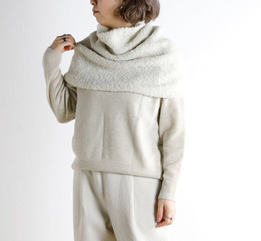 evam eva|evam eva エヴァムエヴァ E253G182 アルパカウール スヌード alpaca wool snood