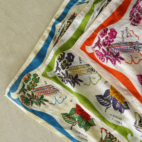 BINDU|バンダナ ハンカチ 海外のマッププリント ハワイ フロリダ パリ ニューヨーク アメリカ モロッコ ヴィンテージ風 スカーフ インド綿 ギフト bandana BBB1312 ビンドゥー