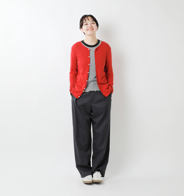 model saku：163cm / 43kg 
color : red / size : 2