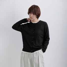 mao made|サラシャリフライス クルーネック 長袖 カーディガン 631201