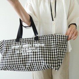 R&D.M.Co-|GINGAM CHECK FLOWER MARKET BAG (S)(OLD7617)